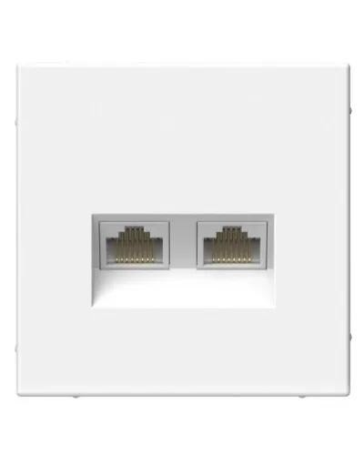 ArtGallery розетка двойная RJ45, кат. 6Е, скрытой установки, механизм, белый (GAL000188). Розетка компьютерная. Systeme Electric в Ижевске