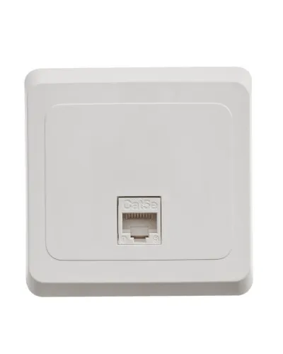 Этюд розетка RJ45, кат. 5Е, 1-местная, в сборе, скрытой установки, белый (KOMC-001B). Розетка компьютерная. Systeme Electric в Ижевске