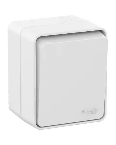 AtlasDesign PROFI54 выключатель 1-клавишный, открытой установки, белый (ATN540111). Выключатель. Systeme Electric в Ижевске