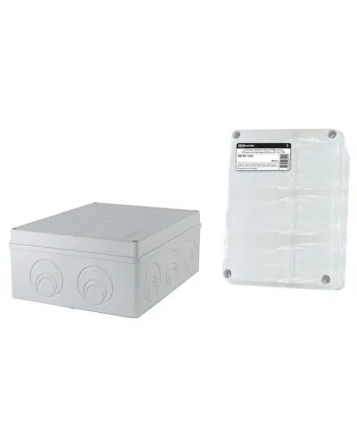 Коробка ОП 240х195х90мм, крышка, IP55, монтажная плата, кабельные вводы d28-3шт, d37-2шт (SQ1401-1342). Распаячная коробка. TDM ЕLECTRIC в Ижевске