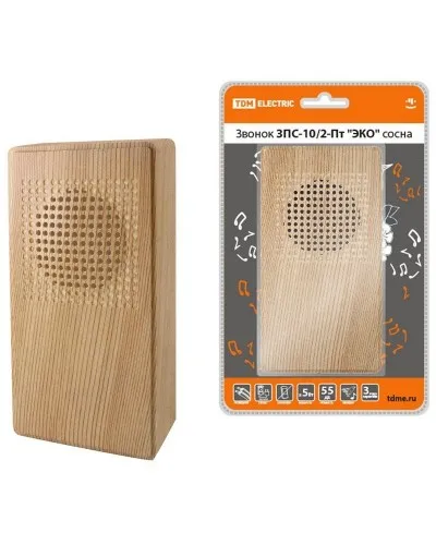 ЗПС-10/2-Пт ЭКО сосна, птичка, без кнопки, AC 230V (SQ1901-0026). Звонок проводной. TDM ЕLECTRIC в Ижевске