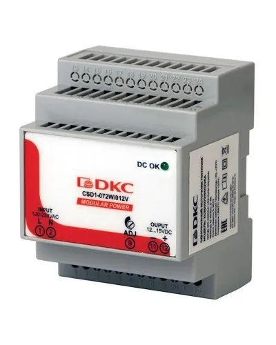 Источник питания однофазный, 72Вт, 3А, 24В (XCSD1072W024VAA). Источник питания  MODULAR POWER однофазный. ДКС в Ижевске