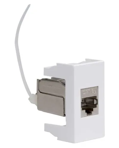 Розетка RJ-45 Viva 1 модуль кат.6A белая (45078). Розетка компьютерная экранированная с одним разъёмом. ДКС в Ижевске