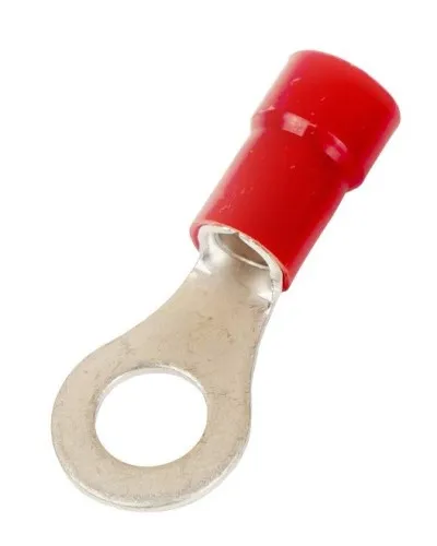 Наконечник НКИ 0,25-1,5 М8 (D8,4мм) с отверстием под винт (100 шт) (2A8P-EE-PA). Наконечник с отверстием под винт и изолированным фланцем ПА. ДКС в Ижевске