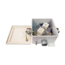 КМ-О (6к)-IP66-100х100, три ввода: Коробка монтажная огнестойкая
