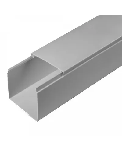 Короб 60х60 (Промрукав) (PR03.0078). Кабель-канал с двойным замком серый 60х60. Промрукав в Ижевске